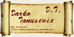 Darko Tanušević vizit kartica